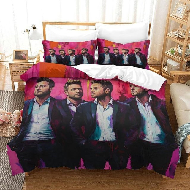 Westlife Kinderbettwäsche-Set aus Mikrofaser mit Kissenbezug und Reißverschluss, Pink, B/H: 90 x 200 cm - Bild 1