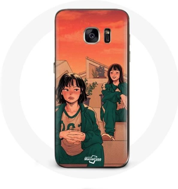 Samsung Galaxy S6 Edge Schutzhülle Squid Game Kang Sae Byeok 067 und Ji Yeong 240 Multicolor - Bild 1