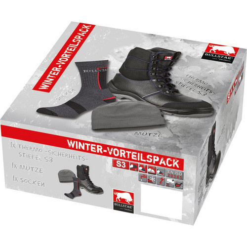 BULLSTAR Sicherheitsstiefel S1P aus Rindsleder in Schwarz, Größe 46 - Bild 2