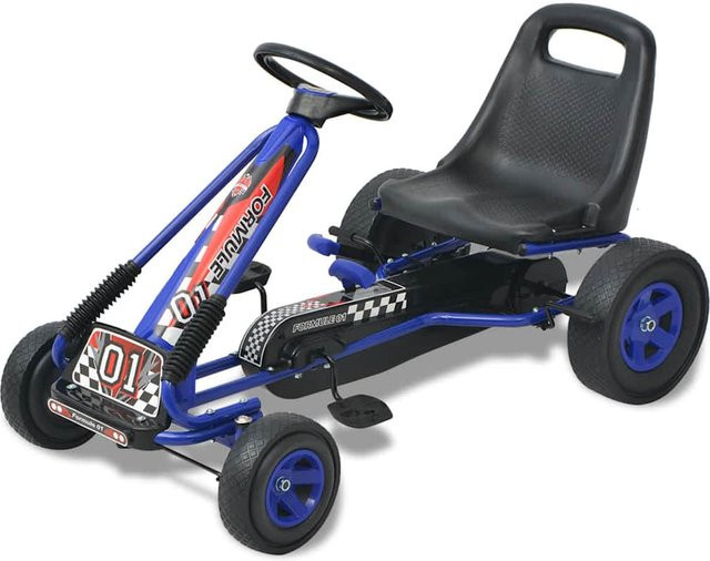 VD Home Furnishing Tret Go-Kart mit verstellbarem Sitz in Blau - Bild 1