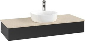 V&B Waschtischunterschrank Antao ohne Frontstruktur in Blau, B/T/H: 120 x 50 x 19 cm - Bild 1