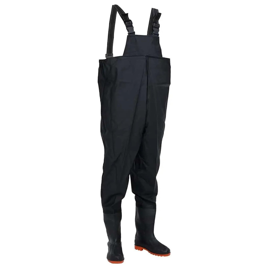 vidaXL Wathose mit Stiefeln aus Polyester und Kunststoff in Schwarz - Bild 2