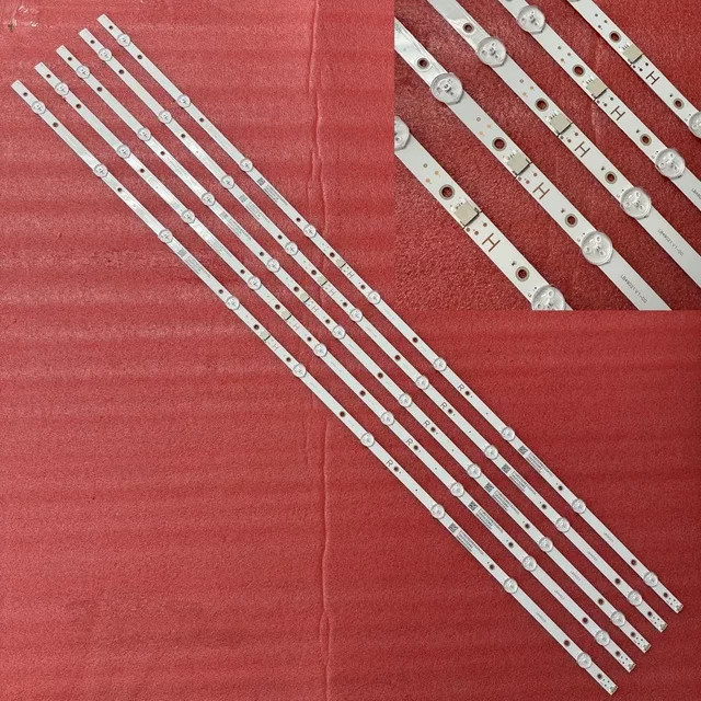 10er Set LED-Streifen Ersatz für Philips TV Modelle 49PUS6482/12 49PUT6162/12 49PUS7503/12 49PUS6803 49PUS6262/12 49PUS7503 49PUS6162/12 49PUS6412/12 in Weiß - Bild 1