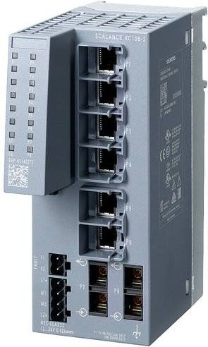 Siemens Netzwerk Switch 6GK5106-2BD00-2AC2 Ethernet/LAN 10/100 MBit/s Grau - Bild 1