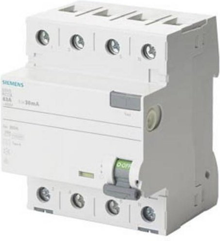 Siemens FI-Schutzschalter RCD A 80A 0,03A 500V in Weiß - Bild 1