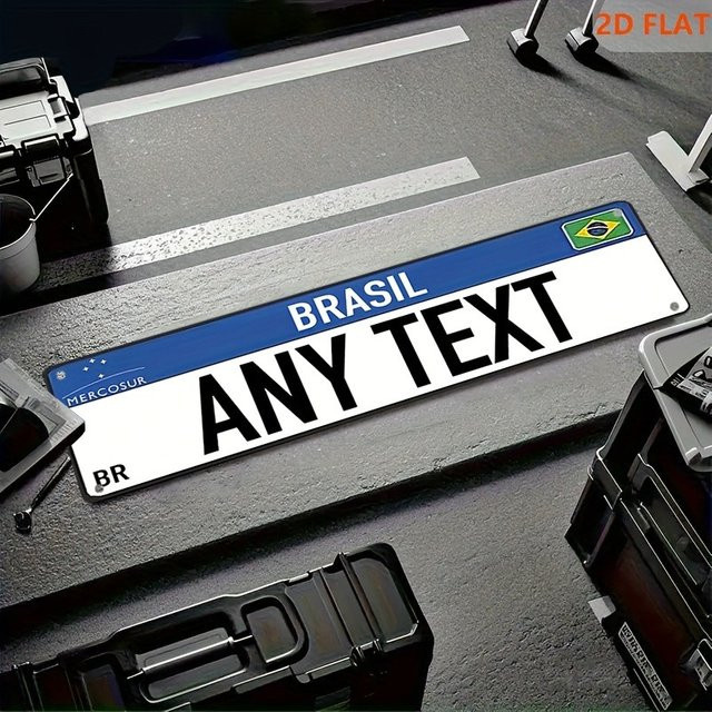 Personalisierbares Retro-Straßenschild aus Aluminium von Hello Young in Weiß zur Wanddekoration - Bild 1