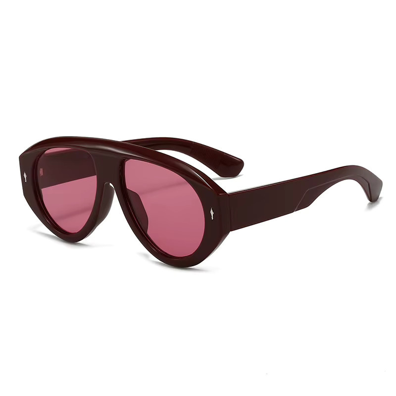 Salutami Sonnenbrille, oval, Vollrand, Kunststoff, Unisex, rot - Bild 2