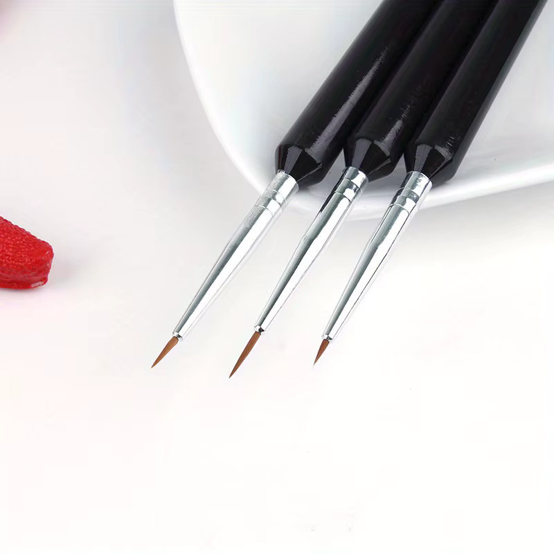 6 Stück ultrafeine Zeichenstifte für Nagelkunst und DIY-Kunsthandwerk in 3 verschiedenen Größen, Schwarz - Bild 4