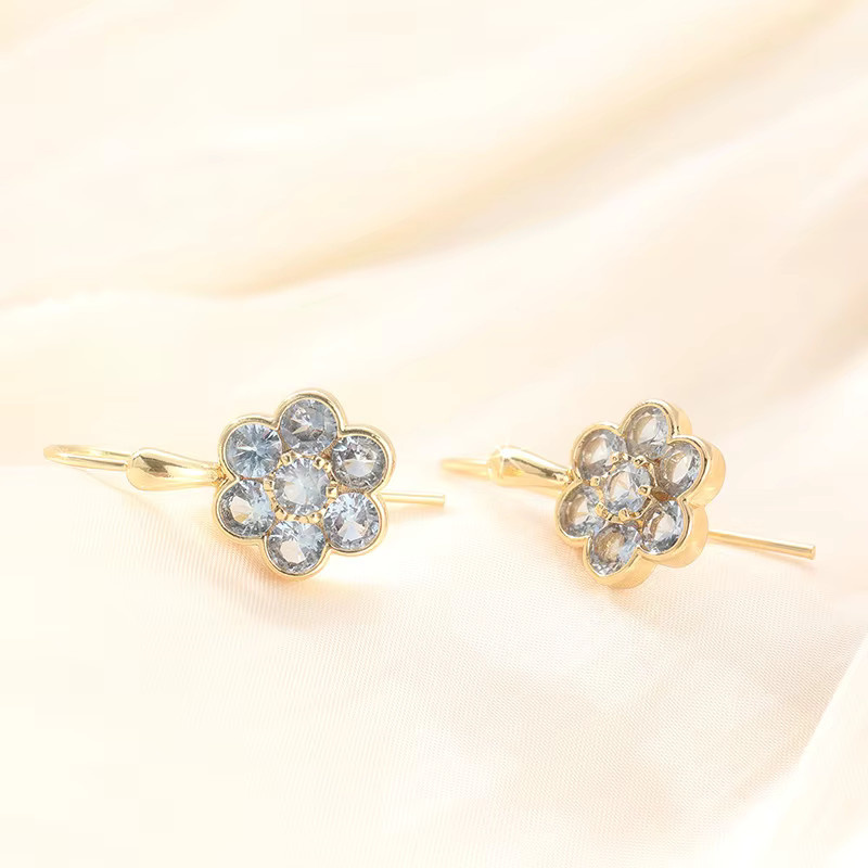 YoYo Floral-Tropfenohrringe, Zirkonia, Gold, Damen - Bild 3