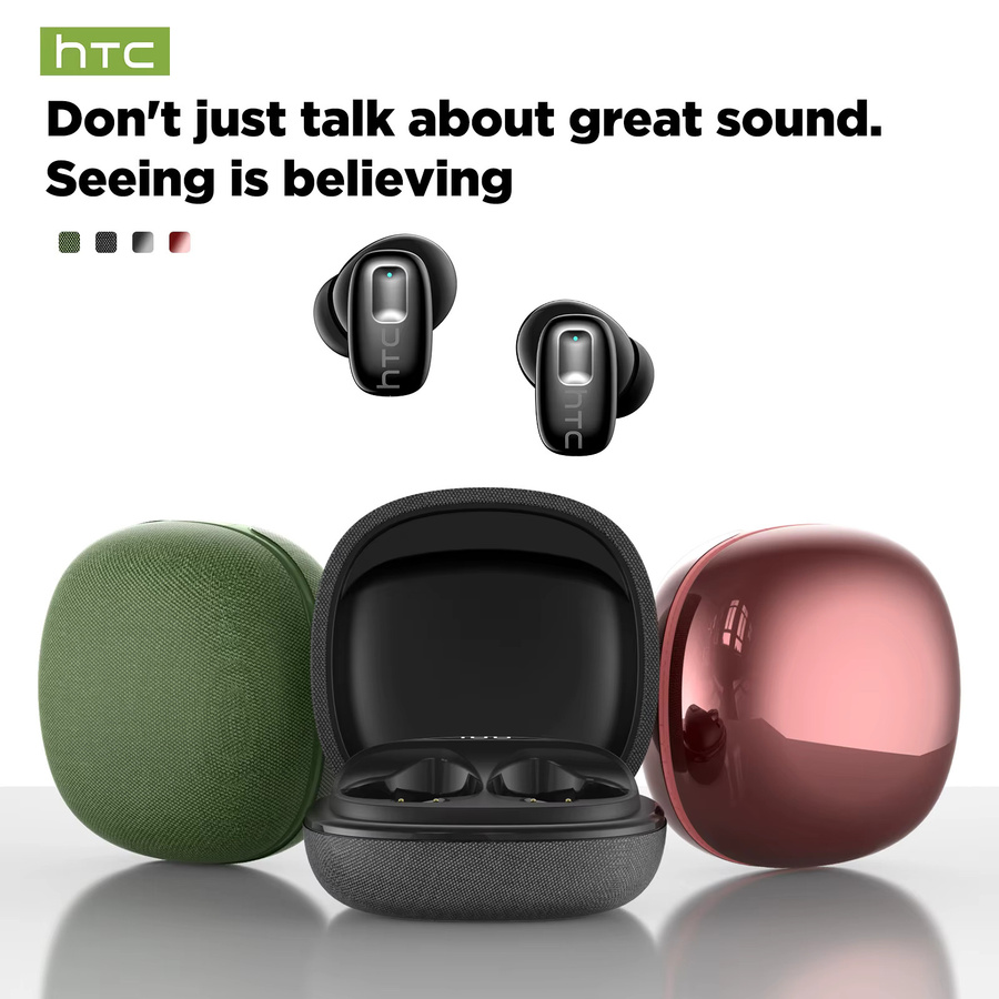 HTC NE75 Bluetooth In-Ear-Kopfhörer mit HiFi-Stereo-Surround-Sound in Schwarz - Bild 2
