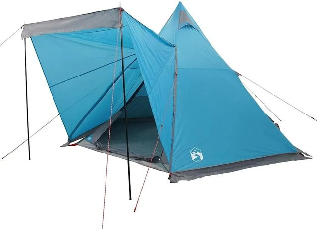 vidaXL Tipi-Familienzelt für 6 Personen in Blau, wasserdicht - Bild 1