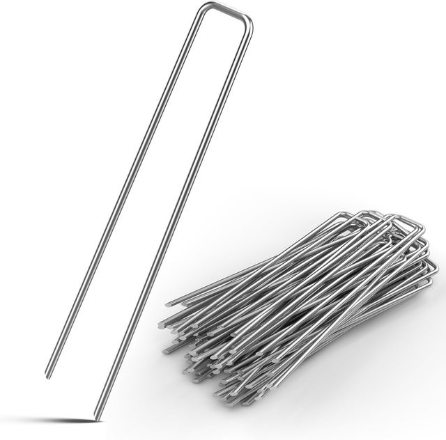 Gardebruk 200er-Set Heringe aus verzinktem Stahl, Farbe: Silber, Durchmesser: 2,7 mm - Bild 1