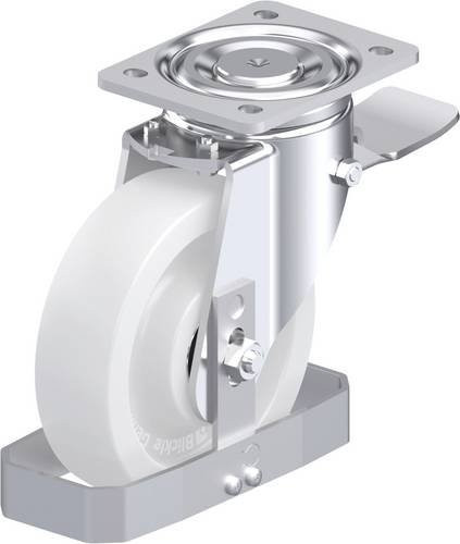 Blickle Stahlblech-Lenkrolle LH-SPO 175K-ST-FS in Weiß mit 175 mm Rad-Durchmesser und 900 kg Tragfähigkeit - Bild 1