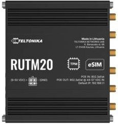 Teltonika RUTM20 5G Modem mit M.2 und PoE Out in Schwarz mit Dual-Band WiFi 5 und Ethernet/LAN - Bild 1