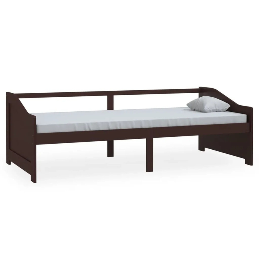 vidaXL Tagesbett 3-Sitzer aus Kiefer Massivholz in Dunkelbraun mit Schubladen, B/T/H: 90 x 200 cm - Bild 2