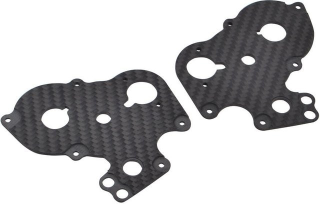 Tamiya Kohlefaser-Getriebe-Seitenplatten, Zubehör, Schwarz - Bild 1