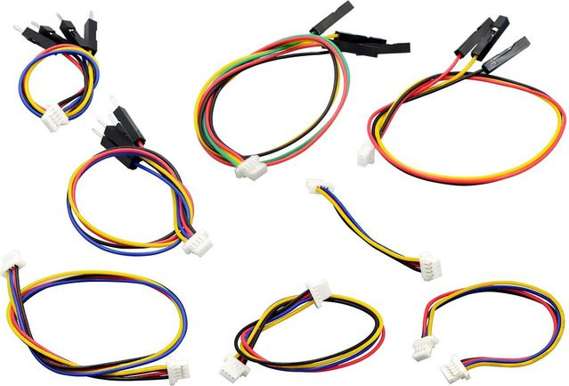 JST1.0 SH1.0 4-poliges Dupont-Kabel mit Buchse und männlichem Kopf in Multicolor für STEMMA QT QWIKC - Bild 1