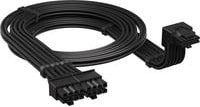 Corsair Typ 4 90 Grad 12V 2x6 GPU Stromkabel in Schwarz - Bild 1