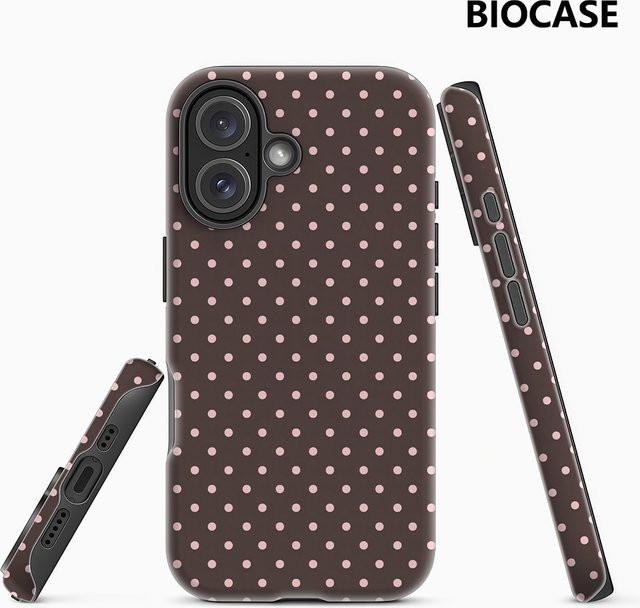 Potdemiel Pink Dot Handyhülle für iPhone 17 16 15 14 13 Pro Max Plus mit Magnetfunktion in Pink - Bild 1