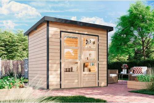 Karibu Gartenhaus Haby Blockhaus in Braun B/H/T: 267 x 219 x 228 cm - Bild 1