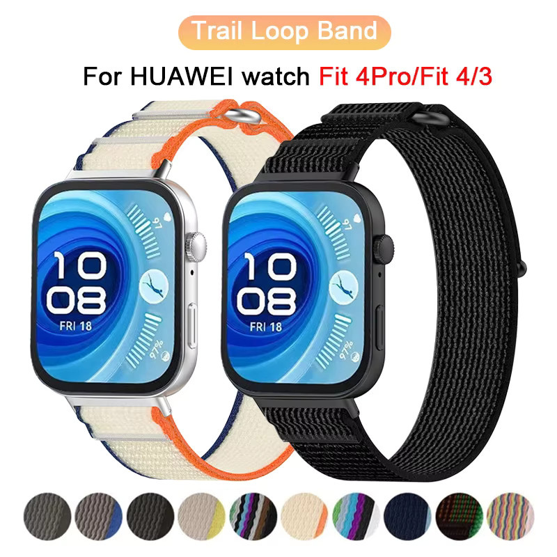 RMUTANE Uhrenarmband Trail Loop, Nylon, Schwarz, für Huawei Watch Fit 4 Pro - Bild 6