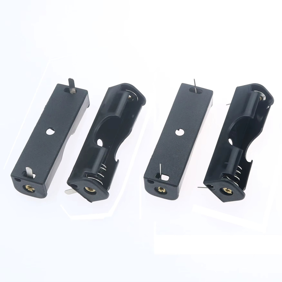 JCD 10er Set AA Batteriehalter aus Kunststoff in Schwarz mit PCB-Pins und Lötpads für DIY-Anwendungen - Bild 2