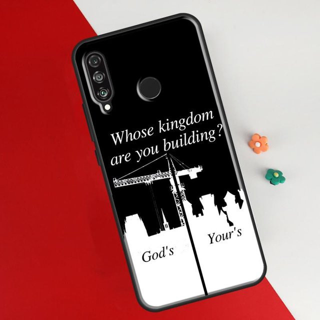 Religiöse Huawei Handyhülle mit Jesus-Motiv in Schwarz für P30 Lite, P40, P20, P50 Pro, Nova 5T, P Smart 2021, 2019 und Honor 50 Lite 4G - Bild 1