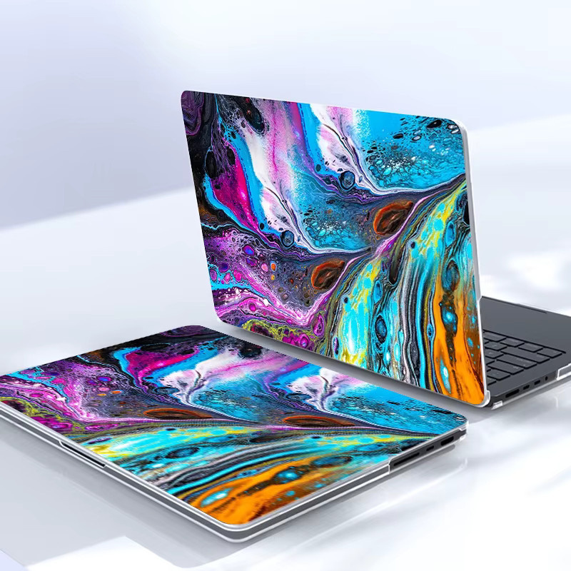 Stoßfeste Laptop-Hülle mit abstraktem Marmor-Design für Apple MacBook Air und MacBook Pro (13, 14, 15, 16 Zoll), Multicolor - Bild 2