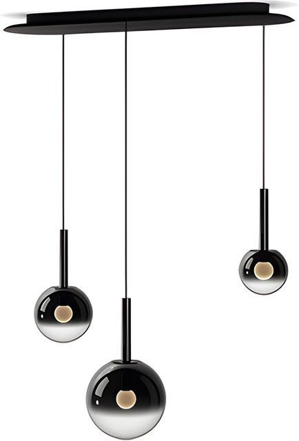 Occhio Luna Sospeso Cloud 3 L LED-Pendelleuchte in Dark Chrome und Schwarz Matt mit dimmbarer x-tra warm LED (2200K - 3500K) - Bild 1