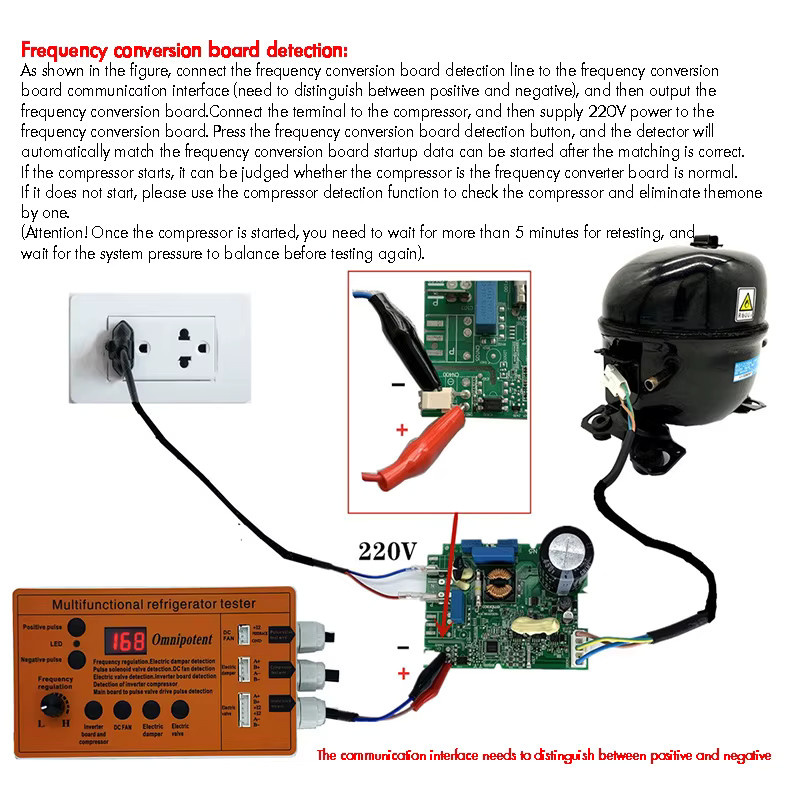 ZJMZYM Inverter-Kühlschrank-Detektor multifunktionaler Kühlschranktester für Impuls-Magnetventiltests zur Fehlererkennung - Bild 3