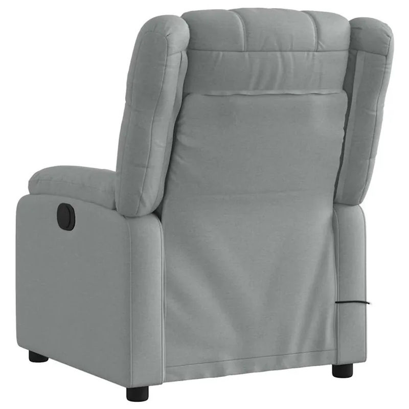 Vidaxl Ausklappbarer Massagesessel in Grau mit Stoffbezug im modernen Design - Bild 6