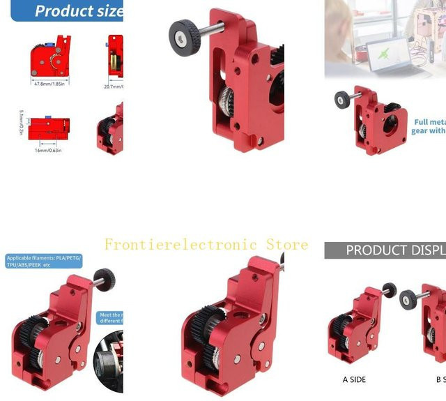 G8DB 3D-Drucker-Extruder-Mechanismus in Rot, Vollmetall-Extrusionsmaschine für FDM-Filamente ohne Motor - Bild 1