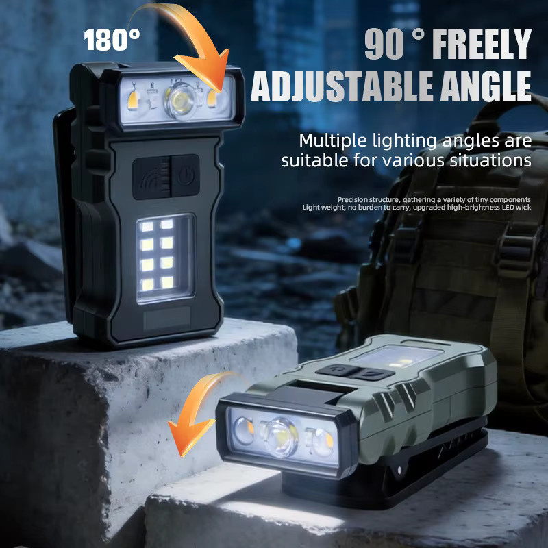 NEWBIRTH LED Taschenlampe mit COB-Notlicht, USB wiederaufladbare Mini-Taschenlampe mit Magnet und Clip für Camping und Sport - Bild 3