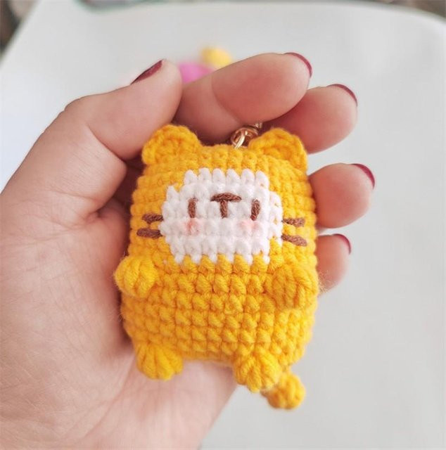 Linyi toy Schlüsselanhänger, Häkel-Kätzchen, Unisex - Bild 1