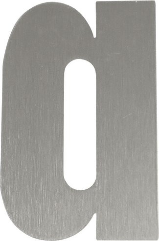 ALPERTEC Hausnummer aus Edelstahl in Silber, B: 15,7 cm, H: 22,7 cm, T: 1,8 cm - Bild 1