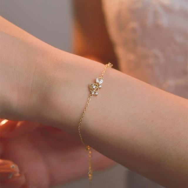 Lucky Star Jewelry Armband, 925 Silber, Gold, Zirkonia, Damen - Bild 1