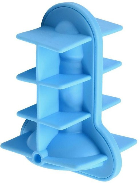 Eiswürfelform mit Deckel aus Silikon und Kunststoff von MaMa workplace in Sky is blue, stapelbar - Bild 1
