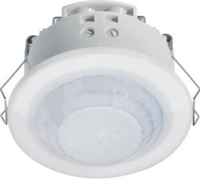 Hager Bewegungsmelder 360° IP21 mit Dämmerungssensor in Weiß für Flure und Eingangshallen, Unterputz-Einbau - Bild 1