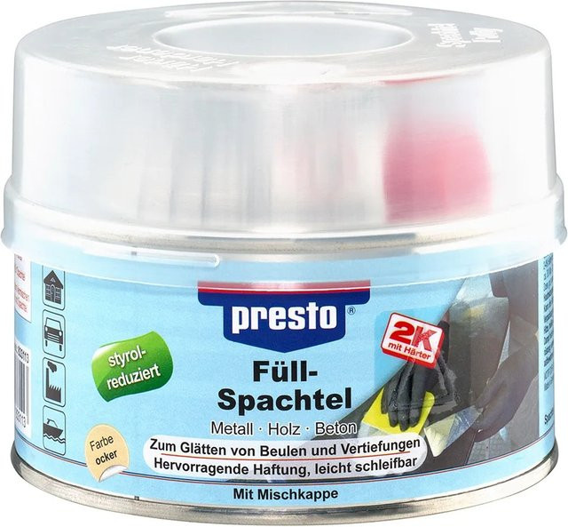 Presto Füllspachtel aus Polyester in Beige und Gelb, 500 g - Bild 1