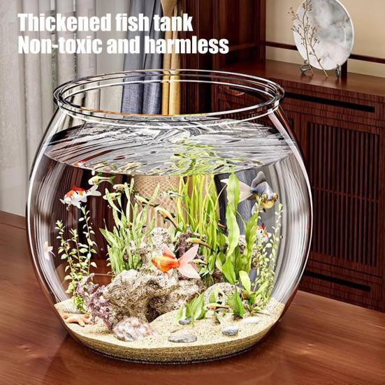 Yousheng Rundes Kunststoff-Aquarium in Transparent als Multifunktionales Fischglas und Hydroponisches Pflanzgefäß für deine Tischdekoration - Bild 5