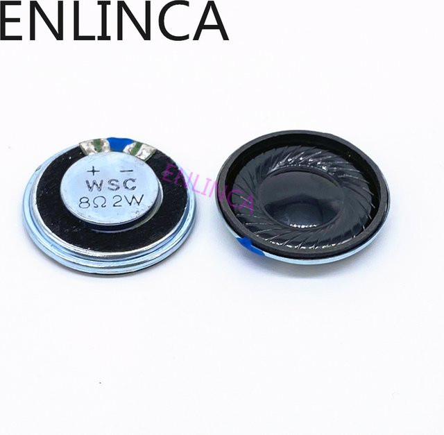 2er-Set Ultra Dünne Mini-Lautsprecher, 8 Ohm, 2 Watt, Schwarz, Durchmesser: 2,8 cm, Höhe: 0,5 cm - Bild 1