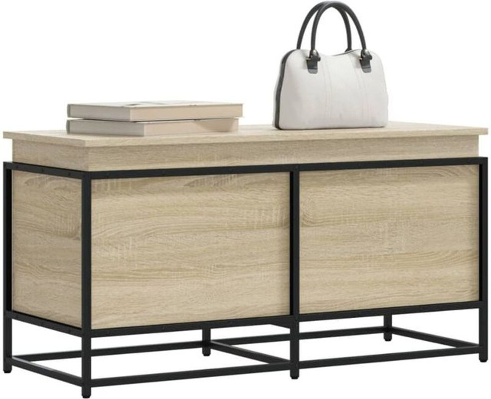 Aufbewahrungsbox mit Deckel von vidaxl in Sonoma Holzoptik, Braun/Natur, B/T/H: 100 x 40 x 51,5 cm - Bild 1