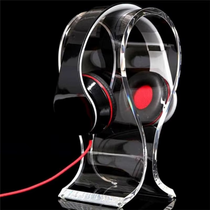 Universal Acryl Kopfhörerständer Headset Halterung in Transparent - Bild 2
