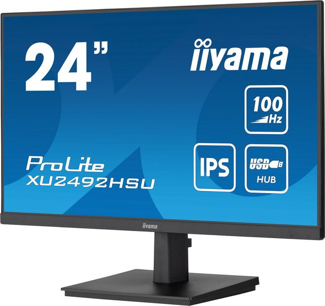 iiyama ProLite XU2492HSU-B6 LED-Monitor in Schwarz mit 23,8 Zoll Full HD IPS-Display, 100 Hz, HDMI und DisplayPort sowie integrierten Lautsprechern - Bild 1