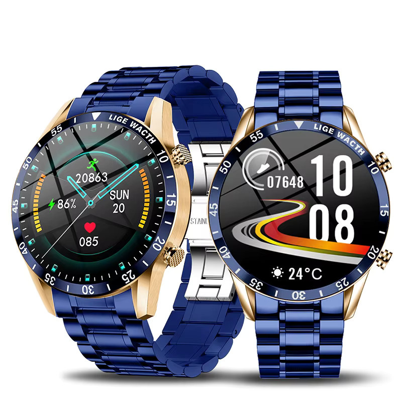 LIGE Smartwatch, Edelstahl, Schwarz, Herren - Bild 7