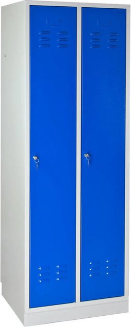 PROREGAL Garderobenschrank Ermine mit 2 Türen in Lichtblau Blau, H: 178 cm, B: 60 cm, T: 50 cm - Bild 1
