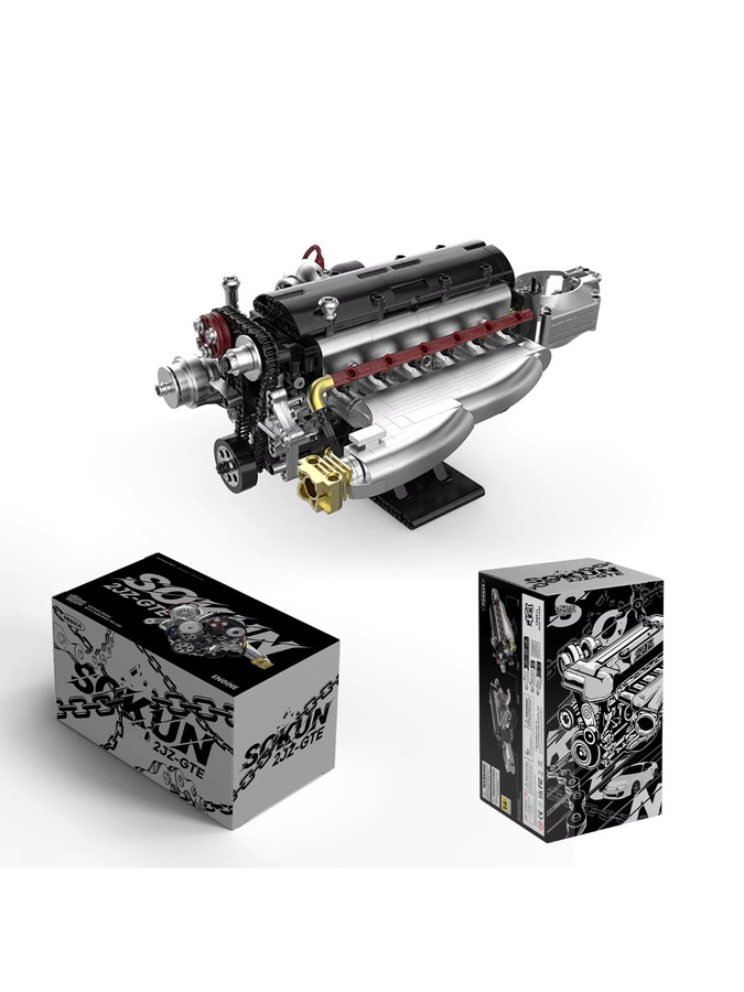 stemedu 2JZ-GTE Motor Modell, Bausteine, 974 Teile - Bild 4