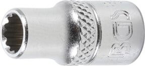 BGS Steckschlüssel-Einsatz Zwölfkant 10776, Antrieb Innenvierkant 6,3 mm (1/4 Zoll), SW 6 mm, silber, Edelstahl - Bild 1