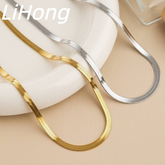 LiHong Halskette 925 Silber, Schlangenklinge, 4 mm, Unisex - Bild 1