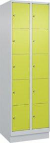 C+P Schließfachschrank Classic PLUS mit Sockel, 2 Abteile, Viridingrün, B/T/H: 195 x 60 x 50 cm - Bild 1